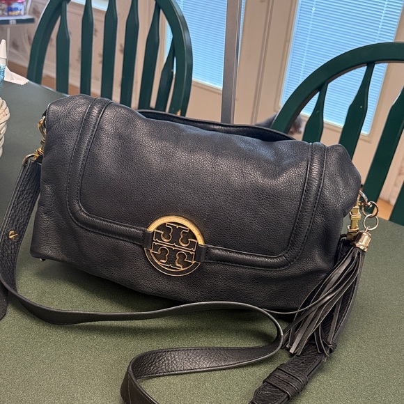 Tory Burch Black Crossbody Bag with Gold Accent - Picture 1 of 8